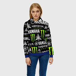 Толстовка-худи женская YAMAHA X MONSTER SPORT, цвет: 3D-синий — фото 2