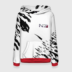 Толстовка-худи женская MASS EFFECT ПОСЛЕДНИЙ БОЙ БЕЛ, цвет: 3D-красный