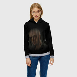 Толстовка-худи женская Sorry for what, цвет: 3D-меланж — фото 2