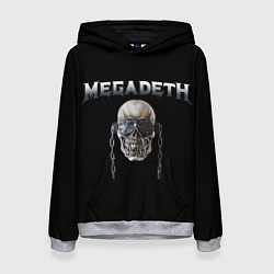 Толстовка-худи женская Megadeth, цвет: 3D-меланж