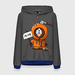 Толстовка-худи женская Я в норме, цвет: 3D-синий