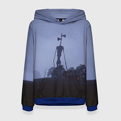 Толстовка-худи женская СИРЕНОГОЛОВЫЙ У ДОМА, цвет: 3D-синий