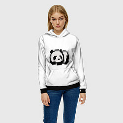 Толстовка-худи женская Панда, цвет: 3D-черный — фото 2