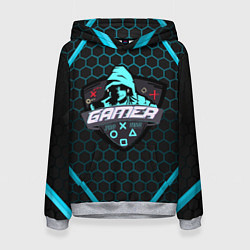 Толстовка-худи женская GAMER ГЕЙМЕР, цвет: 3D-меланж