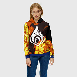 Толстовка-худи женская PIRO ПИРО ГЕНШИН, цвет: 3D-синий — фото 2