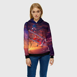 Толстовка-худи женская AMY ROSE SONIC СОНИК Z, цвет: 3D-черный — фото 2