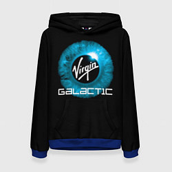 Толстовка-худи женская Virgin Galactic Вирджин Галактик, цвет: 3D-синий