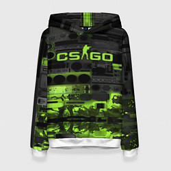 Толстовка-худи женская VIRUS ВИРУС CS, цвет: 3D-белый