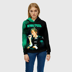 Толстовка-худи женская Илья Лагутенко - Мумий Тролль, цвет: 3D-черный — фото 2