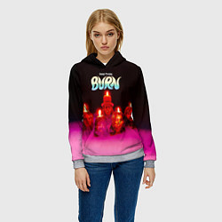 Толстовка-худи женская Deep Purple - Burn, цвет: 3D-меланж — фото 2