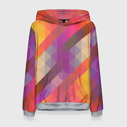 Толстовка-худи женская Vivid gradient, цвет: 3D-меланж