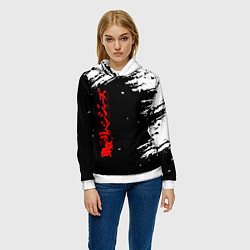 Толстовка-худи женская Токийские мстители, цвет: 3D-белый — фото 2