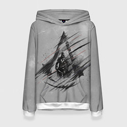 Толстовка-худи женская Знак Ассасинов, цвет: 3D-белый