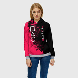 Толстовка-худи женская Ojingeo Geim, цвет: 3D-меланж — фото 2