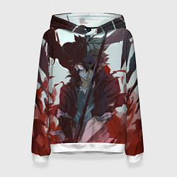 Толстовка-худи женская Аста в режиме демона черный клевер, цвет: 3D-белый