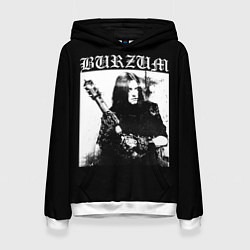 Толстовка-худи женская BURZUM Бурзум, цвет: 3D-белый