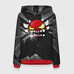 Толстовка-худи женская Geometry Dash: Fragments, цвет: 3D-красный