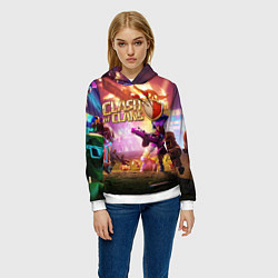 Толстовка-худи женская CLASH OF CLANS СТОЛКНОВЕНИЕ КЛАНОВ, цвет: 3D-белый — фото 2