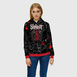 Толстовка-худи женская Slipknot Rock Слипкнот Музыка Рок Гранж, цвет: 3D-красный — фото 2
