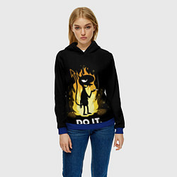 Толстовка-худи женская Чертенок Do it, цвет: 3D-синий — фото 2