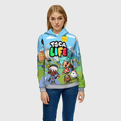Толстовка-худи женская Toca Life, цвет: 3D-меланж — фото 2