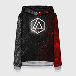 Толстовка-худи женская Linkin Park Logo Линкин Парк, цвет: 3D-меланж