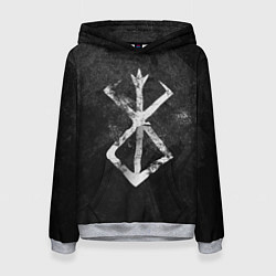 Толстовка-худи женская BERSERK LOGO GRUNGE, цвет: 3D-меланж