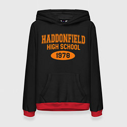 Толстовка-худи женская Haddonfield High School 1978, цвет: 3D-красный