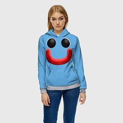 Толстовка-худи женская Huggy Waggy smile, цвет: 3D-меланж — фото 2