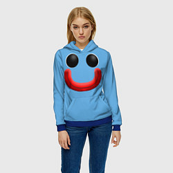 Толстовка-худи женская Huggy Waggy smile, цвет: 3D-синий — фото 2