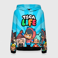 Толстовка-худи женская Toca Life: Friends, цвет: 3D-черный