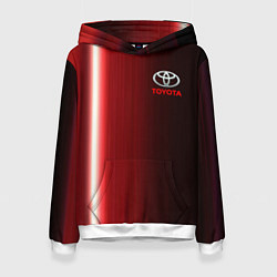 Толстовка-худи женская Toyota В полоску, цвет: 3D-белый