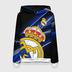 Толстовка-худи женская РЕАЛ МАДРИД ГЕОМЕТРИЯ СПОРТ, цвет: 3D-белый