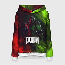 Толстовка-худи женская Doomguy Doom, цвет: 3D-белый