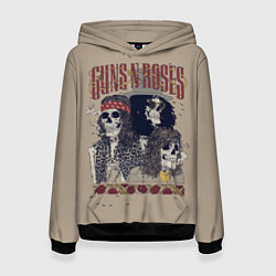 Толстовка-худи женская GNR Skeletons, цвет: 3D-черный
