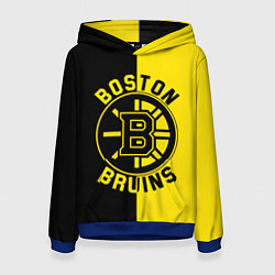 Толстовка-худи женская Boston Bruins, Бостон Брюинз, цвет: 3D-синий