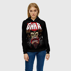 Толстовка-худи женская GWAR, цвет: 3D-черный — фото 2