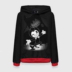 Толстовка-худи женская BENDY - БЕНДИ ИГРА, цвет: 3D-красный