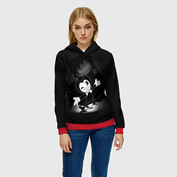 Толстовка-худи женская BENDY - БЕНДИ ИГРА, цвет: 3D-красный — фото 2