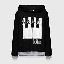 Толстовка-худи женская THE BEATLES ЗНАМЕНИТАЯ КАРТИНКА, цвет: 3D-меланж
