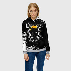 Толстовка-худи женская ONE PIECE ВАН ПИС ПИРАТЫ, БРЫЗГИ КРАСОК, цвет: 3D-меланж — фото 2