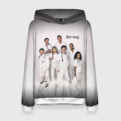 Толстовка-худи женская SCRUBS in white, цвет: 3D-белый