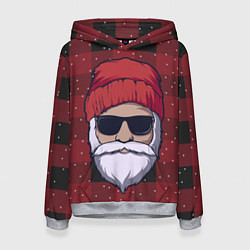 Толстовка-худи женская SANTA HIPSTER САНТА ХИПСТЕР, цвет: 3D-меланж