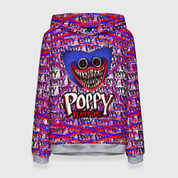 Толстовка-худи женская Huggy Wuggy: Poppy Pattern, цвет: 3D-меланж