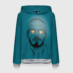 Толстовка-худи женская Многозаал Арт, цвет: 3D-меланж