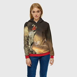 Толстовка-худи женская Follow the Leader - Korn, цвет: 3D-красный — фото 2