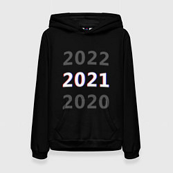 Толстовка-худи женская 2020 2021 2022, цвет: 3D-черный