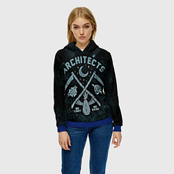 Толстовка-худи женская Architects, Alpha Omega, цвет: 3D-синий — фото 2