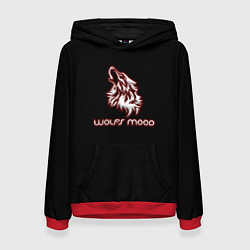 Толстовка-худи женская Wolfs mood, цвет: 3D-красный