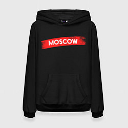 Толстовка-худи женская MOSCOW БУМАЖНЫЙ ДОМ, цвет: 3D-черный